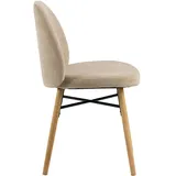 VCM ebuy24 Sophia Esszimmerstuhl Chenille Beige 2er Set