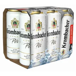 Krombacher Pils 4,8 % vol 0,5 Liter Dose, 6er Pack