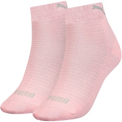 2er Pack PUMA Quarter Socken Damen pink 39-42