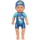 BABY born My First Swim Boy, Aufzieh-Badepuppe Junge, wasserfest, funktioniert ohne Batterien, 30 cm große Puppe 832325 Zapf Creation