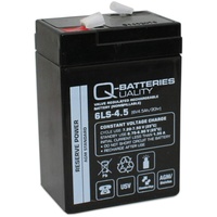 Q-Batteries 6LS-4.5 6V 4,5Ah Blei-Vlies Akku/AGM VRLA