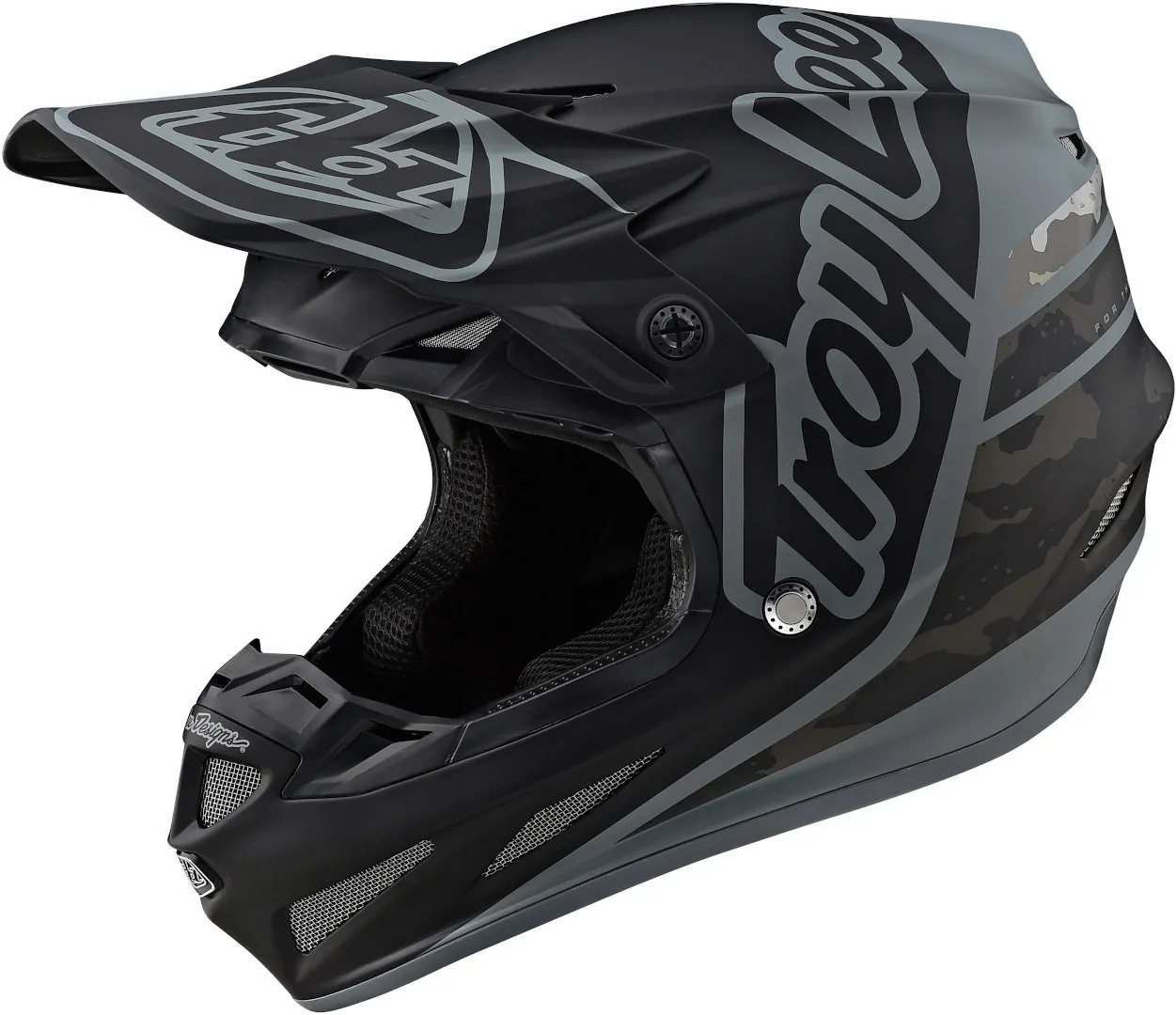 Troy Lee Designs SE4 Silhouette MIPS Motorcross Helm, zwart, XL Voorman