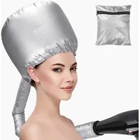 Trockenhaube für Haare – Föhnhaube für Locken mit Föhnanschluss, Mobile Haartrockner-Haube Grau, Trockenhauben Schwebehaube für Zuhause & Reisen, Thermo Lockenhaube, Haartrockenhaube Damen Aufsatz