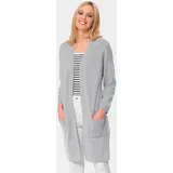 GOLDNER Modische Kaschmir-Longstrickjacke Silbergrau 20