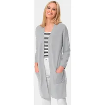 GOLDNER Modische Kaschmir-Longstrickjacke Silbergrau 20