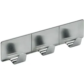 Hettich Garderobenhaken 3 Haken Edelstahl Optik