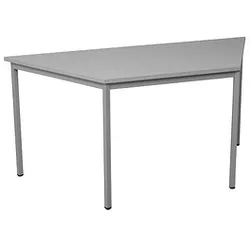 Gürkan Mehrzwecktisch grau Trapezform, Vierkantrohr grau, 160,0 x 80,0 x 75,0 cm