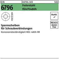 Industrial Quality Supplies DIN 6796 Spannscheiben Federstahl 6 flZn/nc/TL/x/480