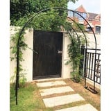 GueTTO Rosenbogen Hochzeitsbogen Gartenbogen Rankhilfe Torbogen Pergola aus Metall stabil wetterfest 200cm 180cm 160cm 140cm 120cm breit Rosenbogen Aus Edelstahl,W120*H220cm