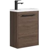 Badplaats Waschbeckenunterschrank Florence 40 x 50 x 22 cm Walnuss/Weiß