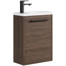 Badplaats Waschbeckenunterschrank Florence 40 x 50 x 22 cm Walnuss/Weiß
