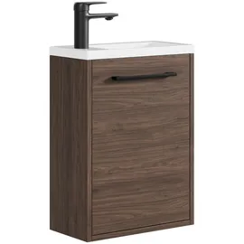 Badplaats Waschbeckenunterschrank Florence 40 x 50 x 22 cm Walnuss/Weiß