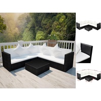 vidaXL Garten-Lounge-Set 4-tlg. schwarz 42895