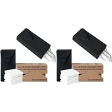 LastTissue® Taschentücher Box - Umweltfreundlich Wiederverwendbare Bio Taschentücher aus Baumwolle (Schwarz) (Packung mit 2)