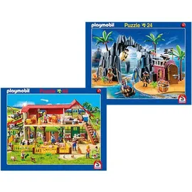 Schmidt Spiele 56796 Rahmenpuzzle Playmobil 24 Teile/40 Teile