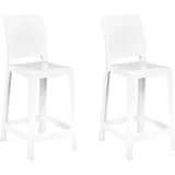Beliani Wellington Kunststoff weiß 2er Set