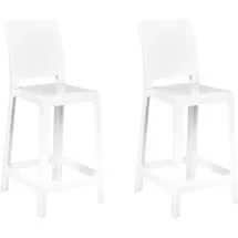 Beliani Wellington Kunststoff weiß 2er Set