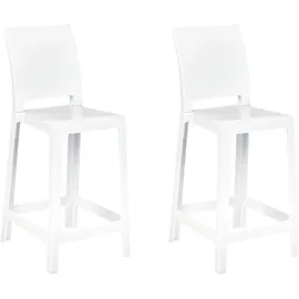 Beliani Wellington Kunststoff weiß 2er Set