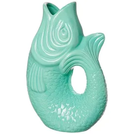 Giftcompany Gift Company 75887 Monsieur Carafon - Karaffe/Blumenvase - Fischform - Steingut - Mint Cream - L