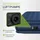 Juskys Luftmatratze Sapri L Blau - 2 Personen Luftbett selbstaufblasend - integrierter Pumpe