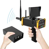 Profi Metalldetektor Unterirdischer Handheld Metalldetektor Set Mit Led Anzeige Automatische Rotationssuche, 99m Reichweite, 16m Tiefe