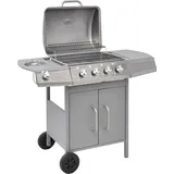 vidaXL Gasgrill 4+1 Brenner silber 41902