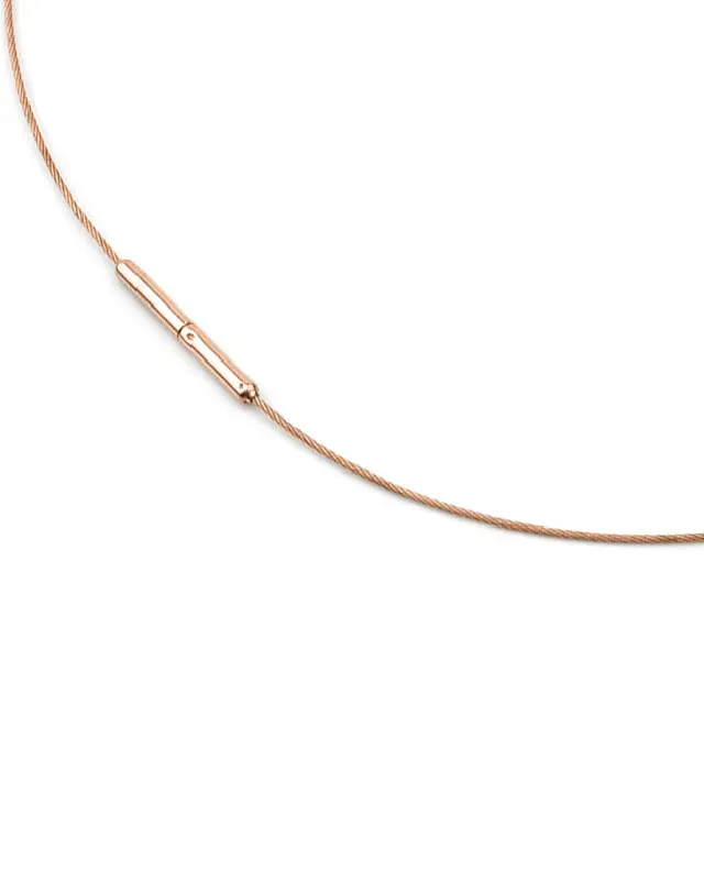 Boccia Collier 0802-03 Edelstahl Titan roségoldplattiert