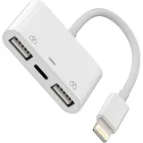 Lightning auf USB Adapter iPhone OTG Stecker(3in1) für Schnellladegerät Tastaturen USB Stick Kartenlesegerät Kamera Maus Hub Zubehör Ladekabel 14 13 12 11 Pro Max Mini 8 7 Plus Xs Xr Ipad Air YCJ-de