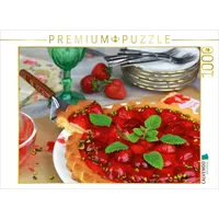 Calvendo Erdbeertorte mit Pistazien und Zitronenmelisse 1000 Teile Puzzle