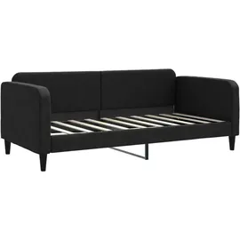 vidaXL Tagesbett Ausziehbar mit Schubladen Schwarz 90x190 cm Stoff