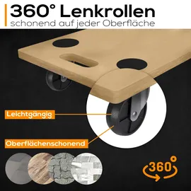 Tronitechnik Rollbrett TT-RB 02 SET 2 Stück Transportroller rutschfest je 200 kg Tragfähigkeit - Möbel Transporthilfe