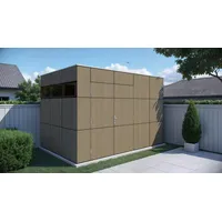 BERTILO Gartenhaus HPL 2 - 6 mm Grau-Braun (Milano
