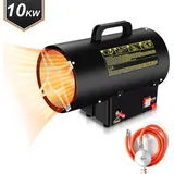 EINFEBEN Gasheizgebläse 10 kW Gasheizer Heizkanone Gasflasche Gasdruckregler 700mbar Wirksame Fläche: 150m2 Gasheizgerät Gasheizgebläse Innenb...