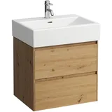 Laufen LANI Waschtischunterbau, 2 Schubladen, SoftClose, 585x515x445mm, H4035321122671, Farbe: Wildeiche