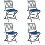 vidaXL Gartenstuhl klappbar 4 St. 4 x 4 x 4 cm blau