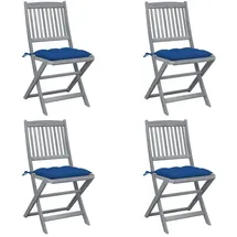 vidaXL Gartenstuhl klappbar 4 St. 4 x 4 x 4 cm blau