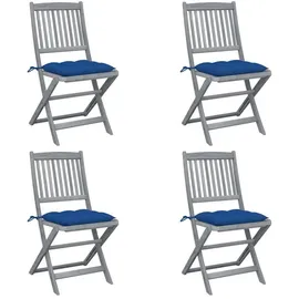 vidaXL Gartenstuhl klappbar 4 St. 4 x 4 x 4 cm blau