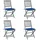vidaXL Gartenstuhl klappbar 4 St. 4 x 4 x 4 cm blau