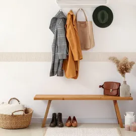 Muralo Selbstklebende Bordüre Zarte Blätter 10 cm x 300 cm beige/weiß