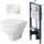 AM.PM Wand-WC mit WC-Sitz Kunststoff spülrandlos