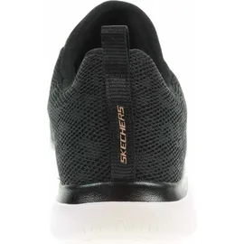 SKECHERS Summits - Leopard Spot black mesh rose gold trim 38