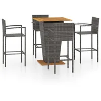 vidaXL Gartenbar-Set 5-tlg. Grau