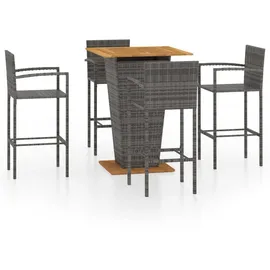 vidaXL Gartenbar-Set 5-tlg. Grau