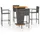 vidaXL Gartenbar-Set 5-tlg. Grau