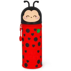 Legami Kawaii 2-in-1-Schultasche aus weichem Silikon Ladybug Rot