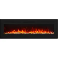 Parrot Uncle Led Elektrokamin 152 Cm (60 Zoll) Wandkamin Einbaukamin Mit Led-flammen 169 Effekte 13 Farben 750w/1500w Heizung Fernbedienung Timer