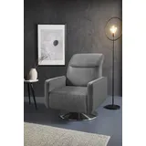 sit&more Drehsessel Gizeh grau 78 x 86 x 100 cm mit Kopfteilverstellung und Federkern