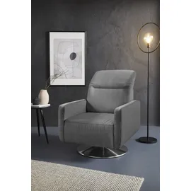 sit&more Drehsessel Gizeh grau 78 x 86 x 100 cm mit Kopfteilverstellung und Federkern