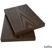 WPC Zaunbrett 110H16 mit Holzmuster Zaunlatten Gartenzaun - Voll 110x16x1500 mm