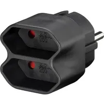 goobay Steckdosenadapter 2-fach Schwarz